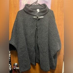 Time and Tru Charcoal Knit Poncho
